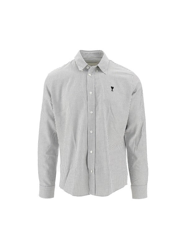 Ami Black Striped Shirts