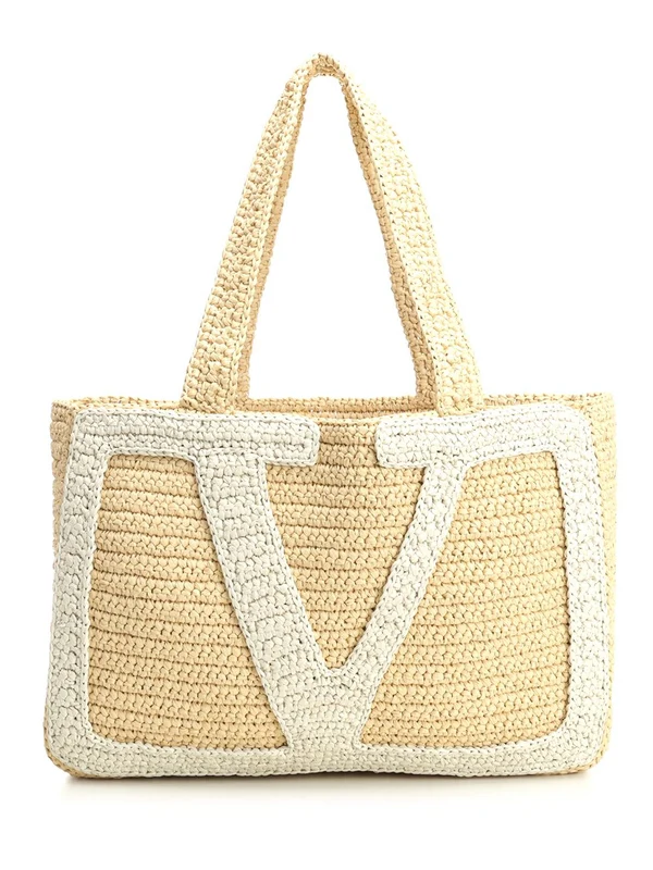 Valentino Beige Tote Bags