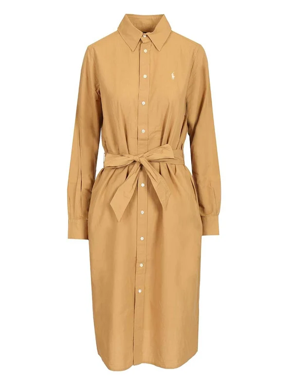 Polo Ralph Lauren Beige Midi Dress