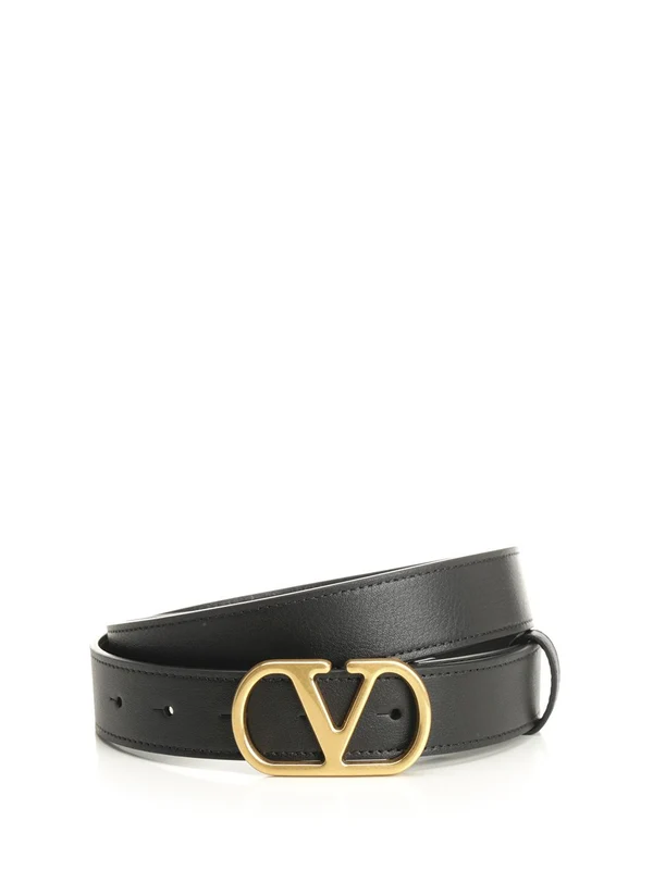 Valentino Black Leather Belts