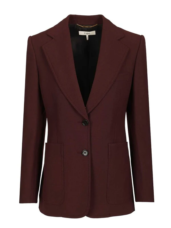 Chloe Burgundy Tailored Jackets