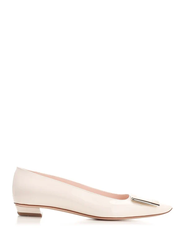Roger Vivier White Flat Shoes