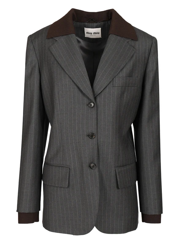 Miu Miu Grey Tailored Jackets