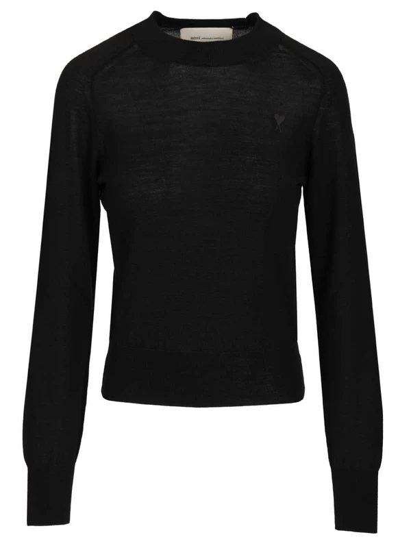 Ami Black Knitted