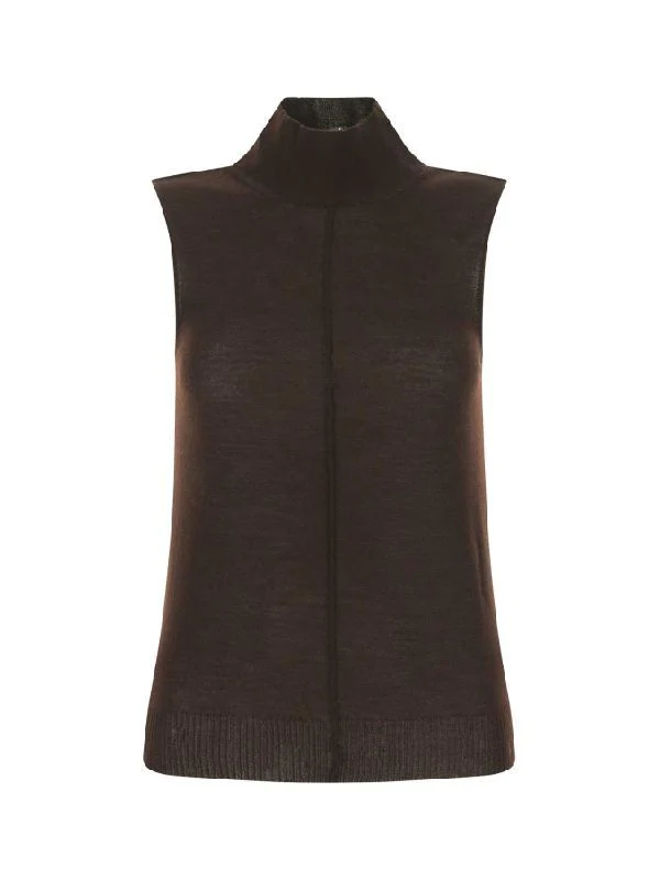 Distressed Detail Cashmere Top
