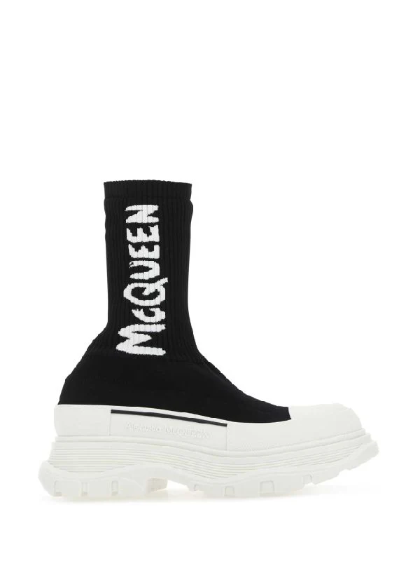 Logo Tread Slick High Neck Boots