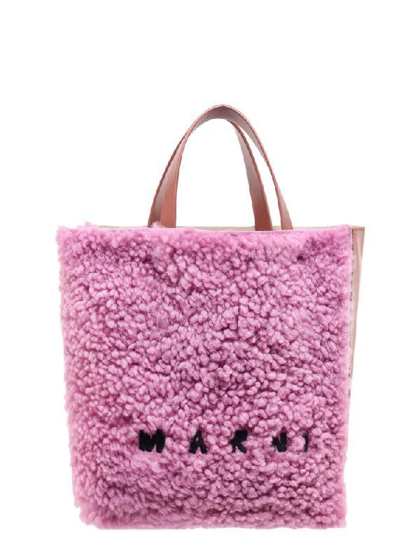Museo Shearling Logo Tote Bag