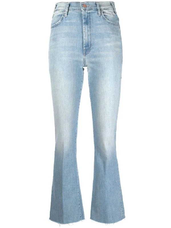 The Hustler Ankle Frayed Hem Denim Pants